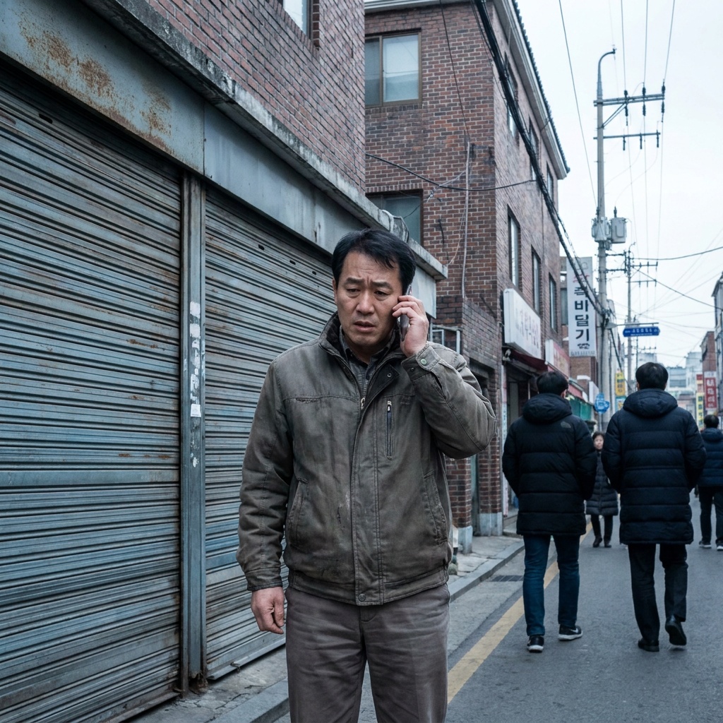 결번 안내를 확인하며 당황하는 모습