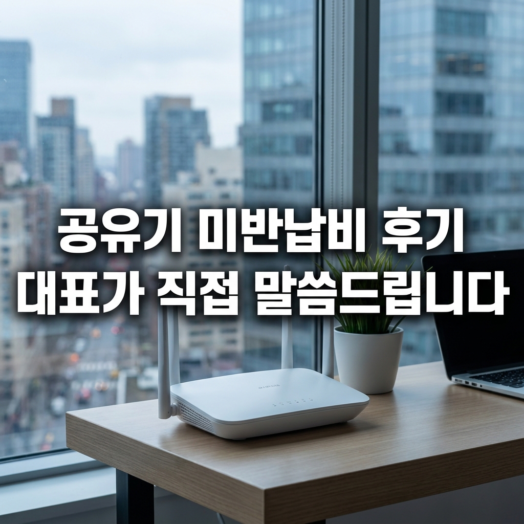 인터넷 해지했는데 공유기 반납 안 했다고 비용 청구된 후기