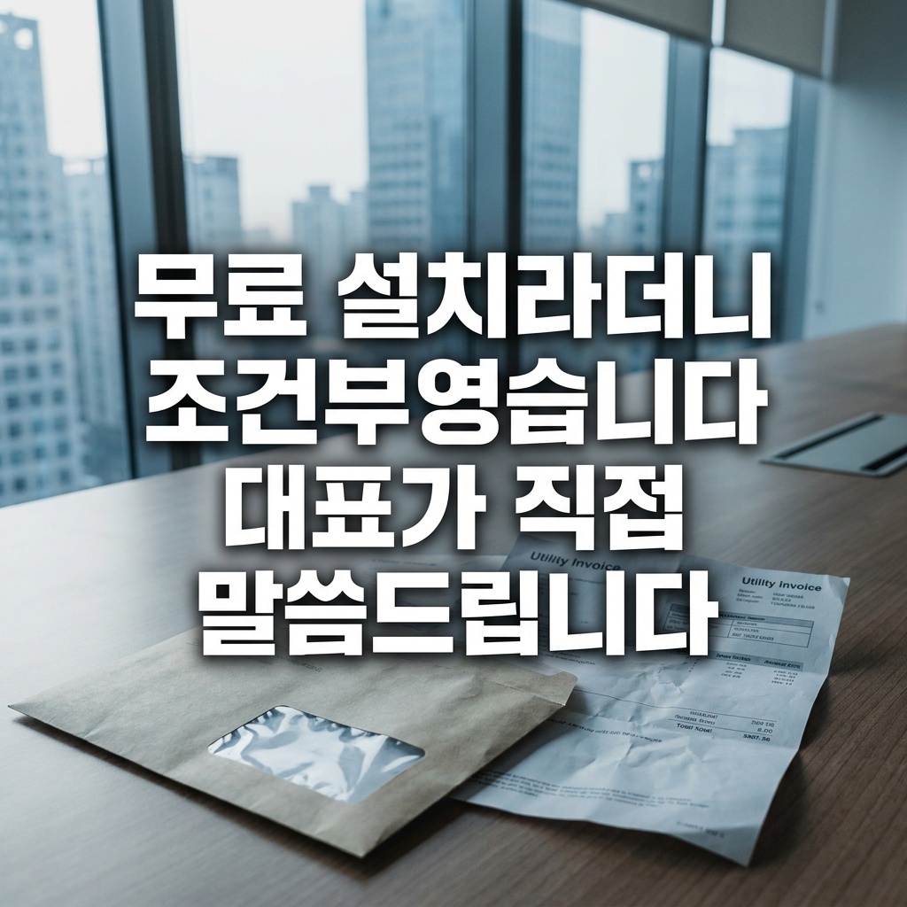 인터넷 무료 설치라던 말, 알고 보니 조건부였습니다